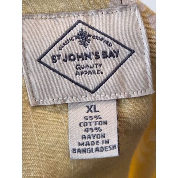 St. John's Bay Women's Blouse Button Bodice Long Sleeve Pullover Yellow Size XL - Picture 6 of 6